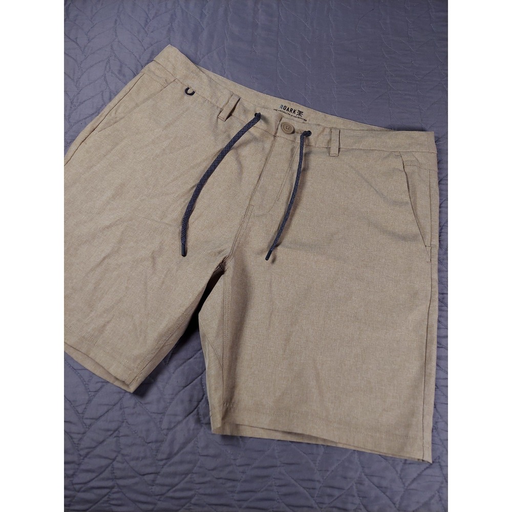 Roark Shorts Mens 38 Brown Huckberry Layover Traveler Drawstring Hybrid Swim EUC
